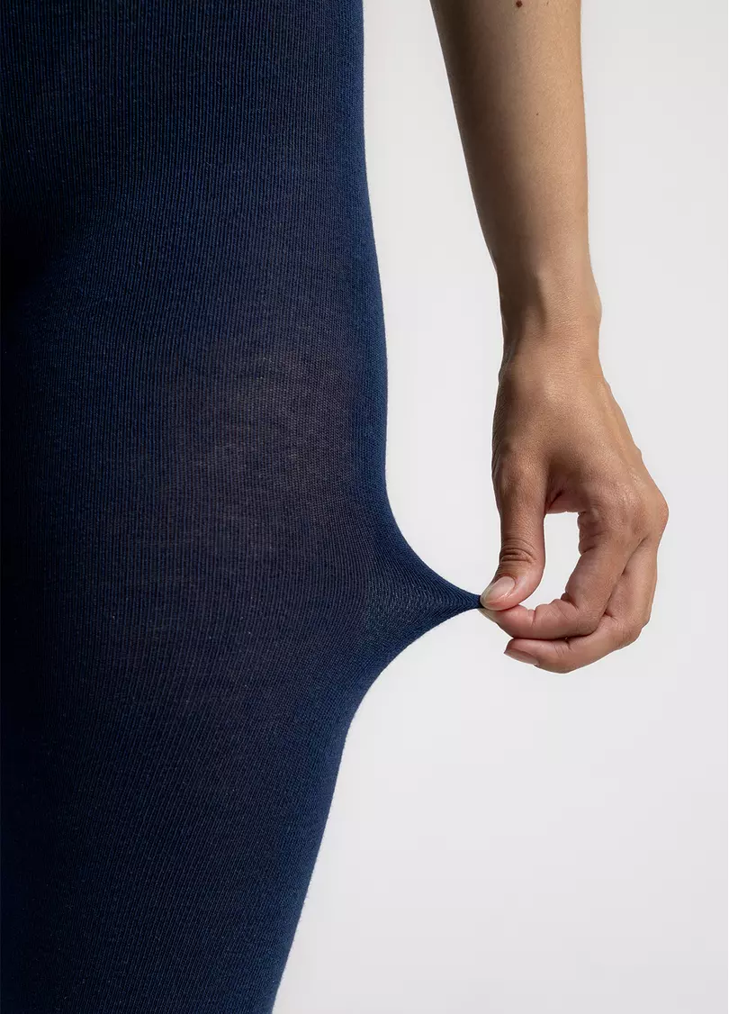 Колготки теплые хлопковые LUCKY COTTON 200, синие