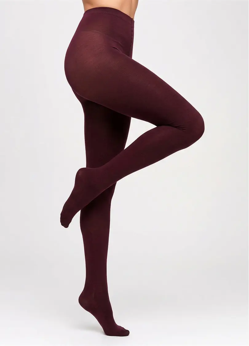 Колготки теплі бавовняні Lucky Cotton 200 den (marsala)
