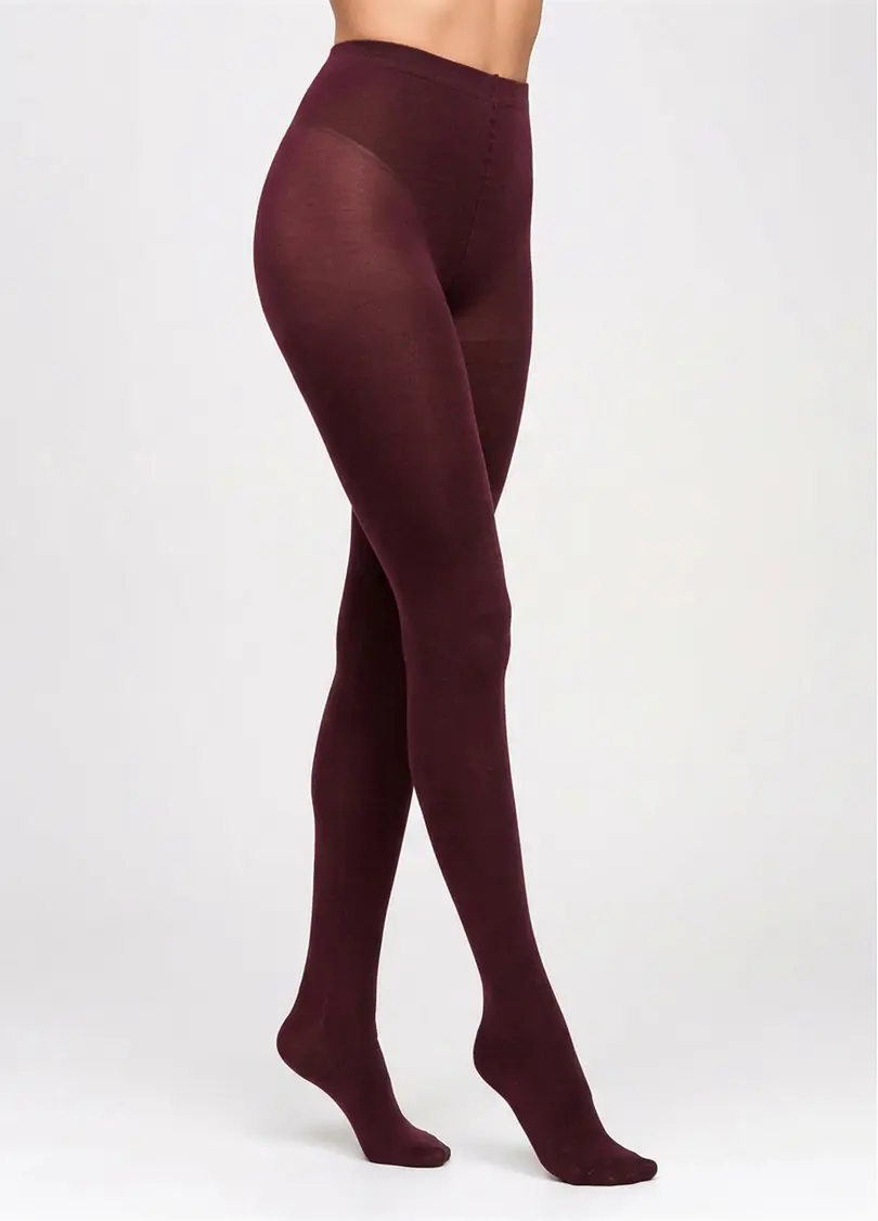 Колготки теплі бавовняні Lucky Cotton 200 den (marsala)