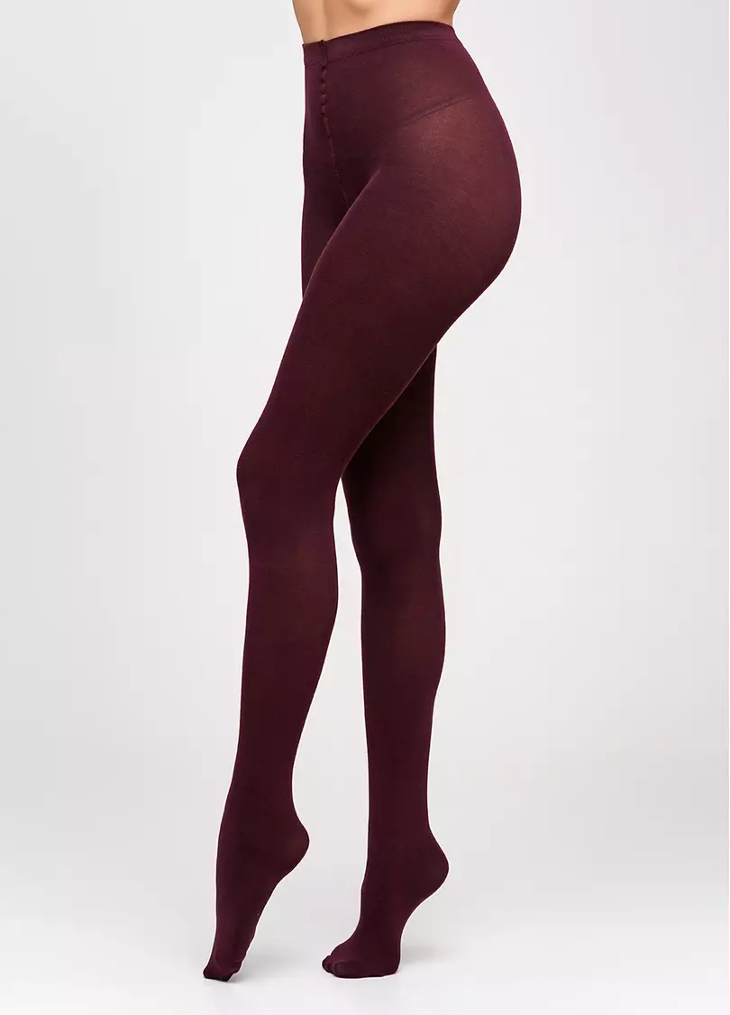 Колготки теплі бавовняні Lucky Cotton 200 den (marsala)