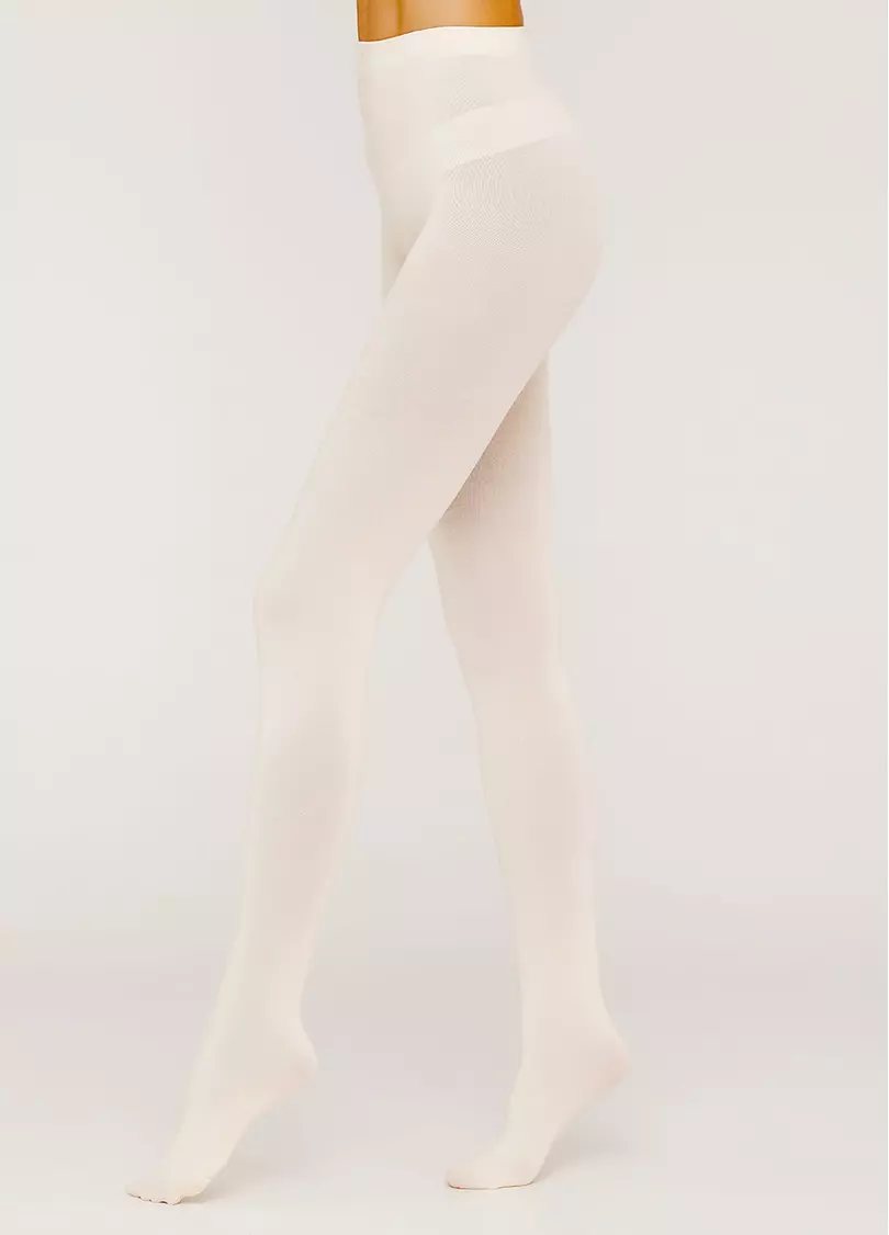 Колготки теплые хлопковые Lucky Cotton 200 den (panna)