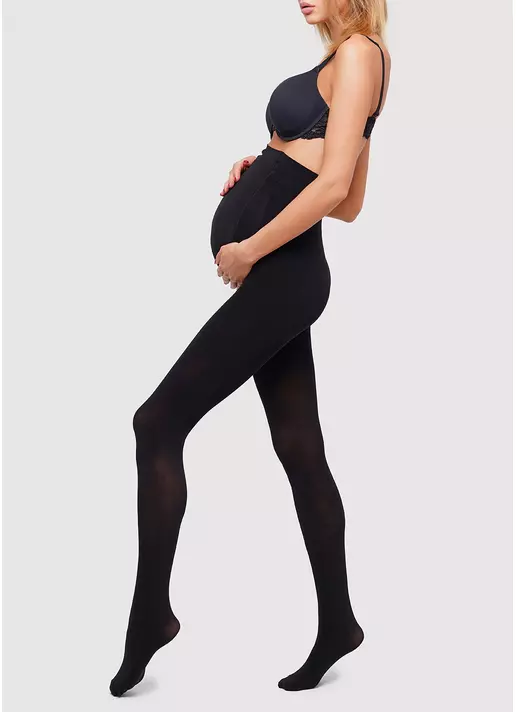 Теплые колготки для беременных Mama 100 den (nero)
