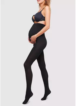 Колкотки хлопковые для беременных Mama Cotton 200 nero (черный)