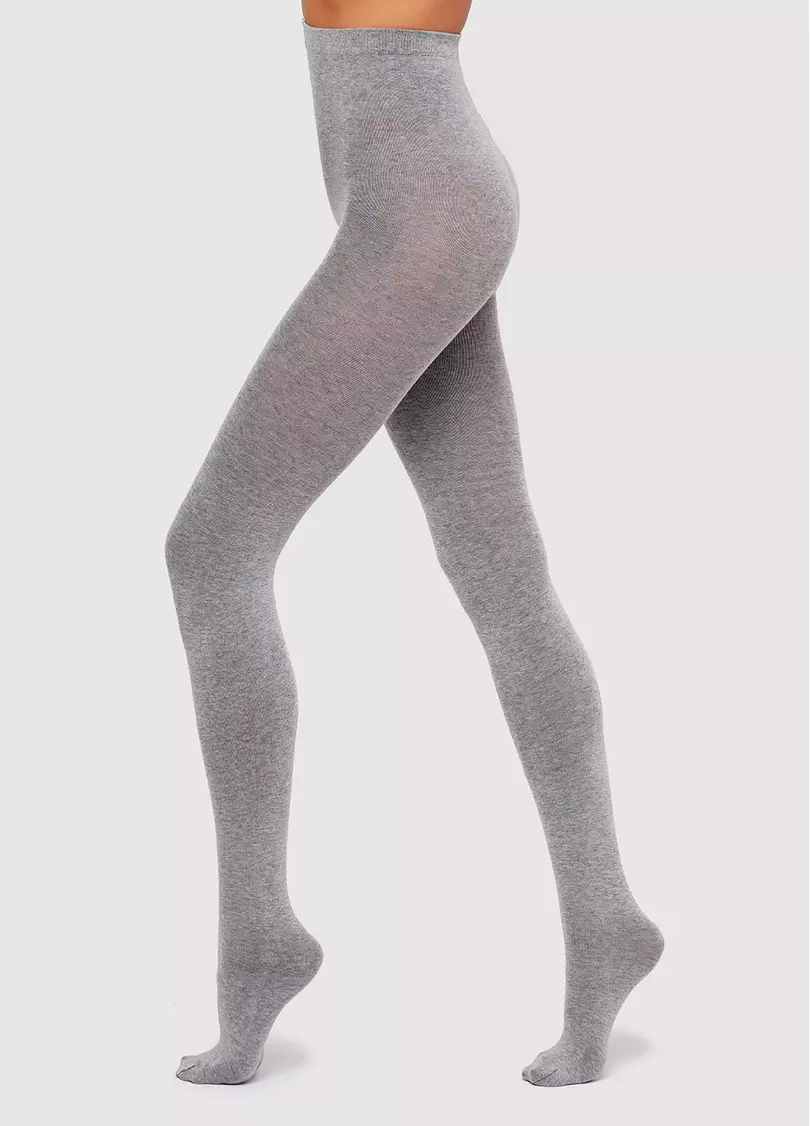 Колготки хлопковые меланжевые Melange Cotton 200 den (grey melange)