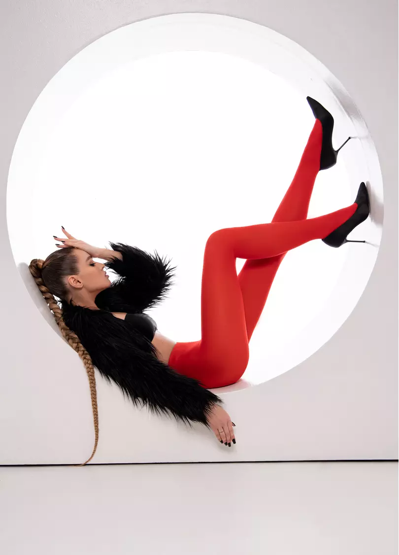 Колготки матовые из микрофибры Samba 40 den (aurora red)