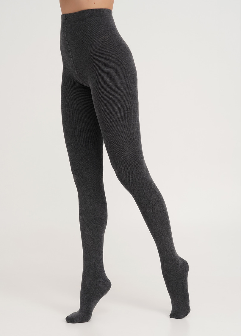 Махровые колготки TERRY MELANGE 250 dark grey melange (серый)