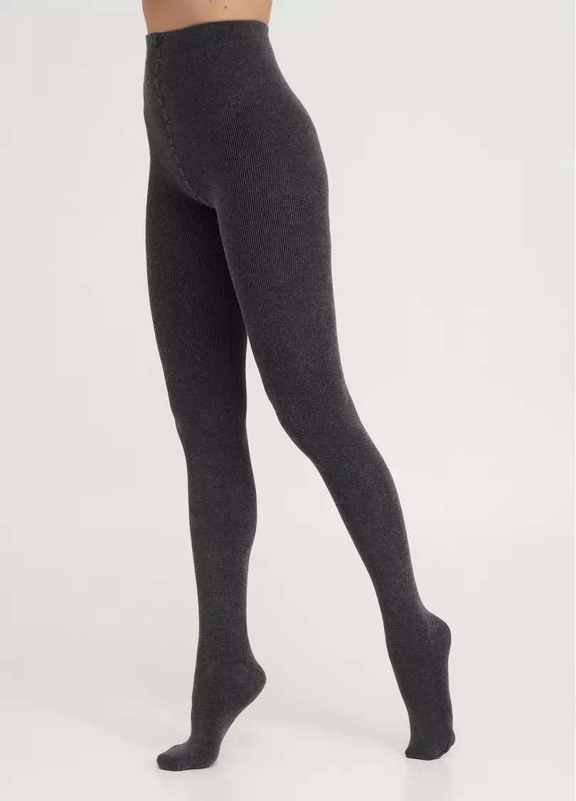 Махровые колготки TERRY MELANGE 250 dark grey melange (серый)