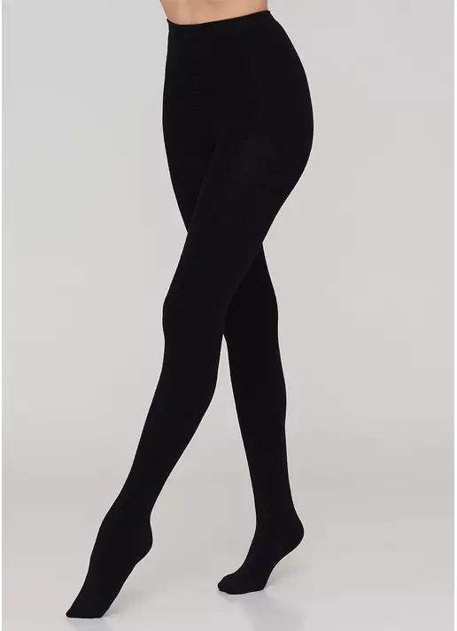 Теплые махровые колготки TERRY 250 black (черный)