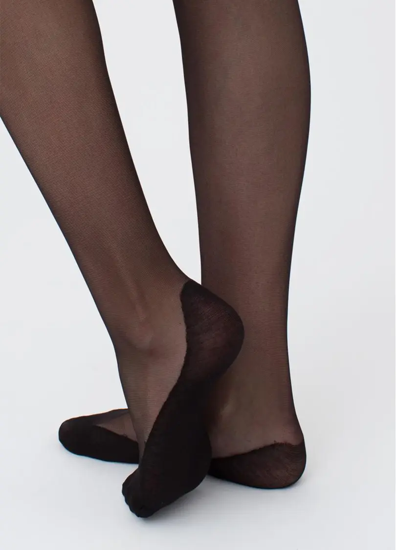 Колготки с хлопковой стопой FOOTIES STYLE 20 nero (черный)