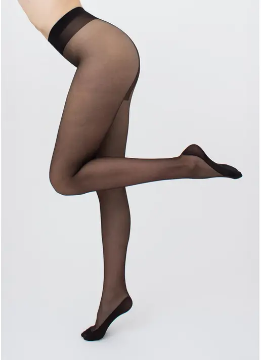 Колготки з бавовняною стопою FOOTIES STYLE 20 nero (чорний)