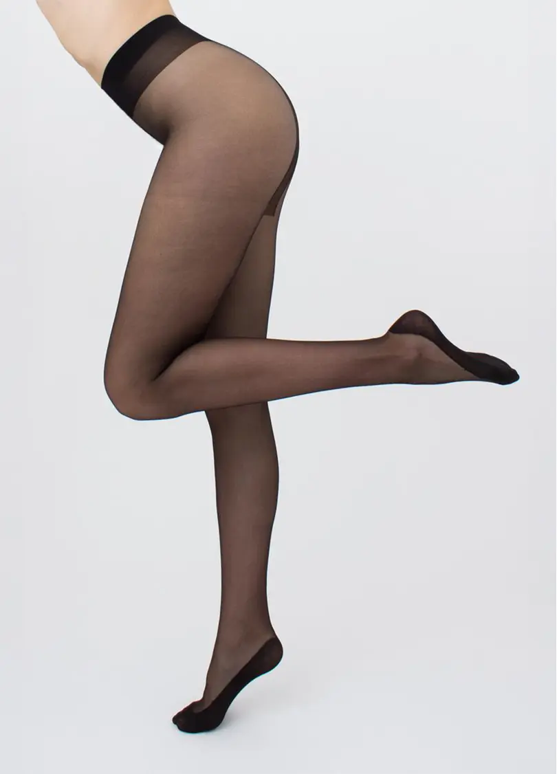 Колготки с хлопковой стопой FOOTIES STYLE 20 nero (черный)