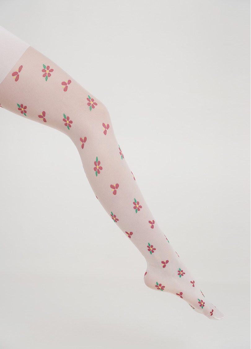 Колготки на дівчинку ALANA 20 (1) з малюнком bianco (білий)