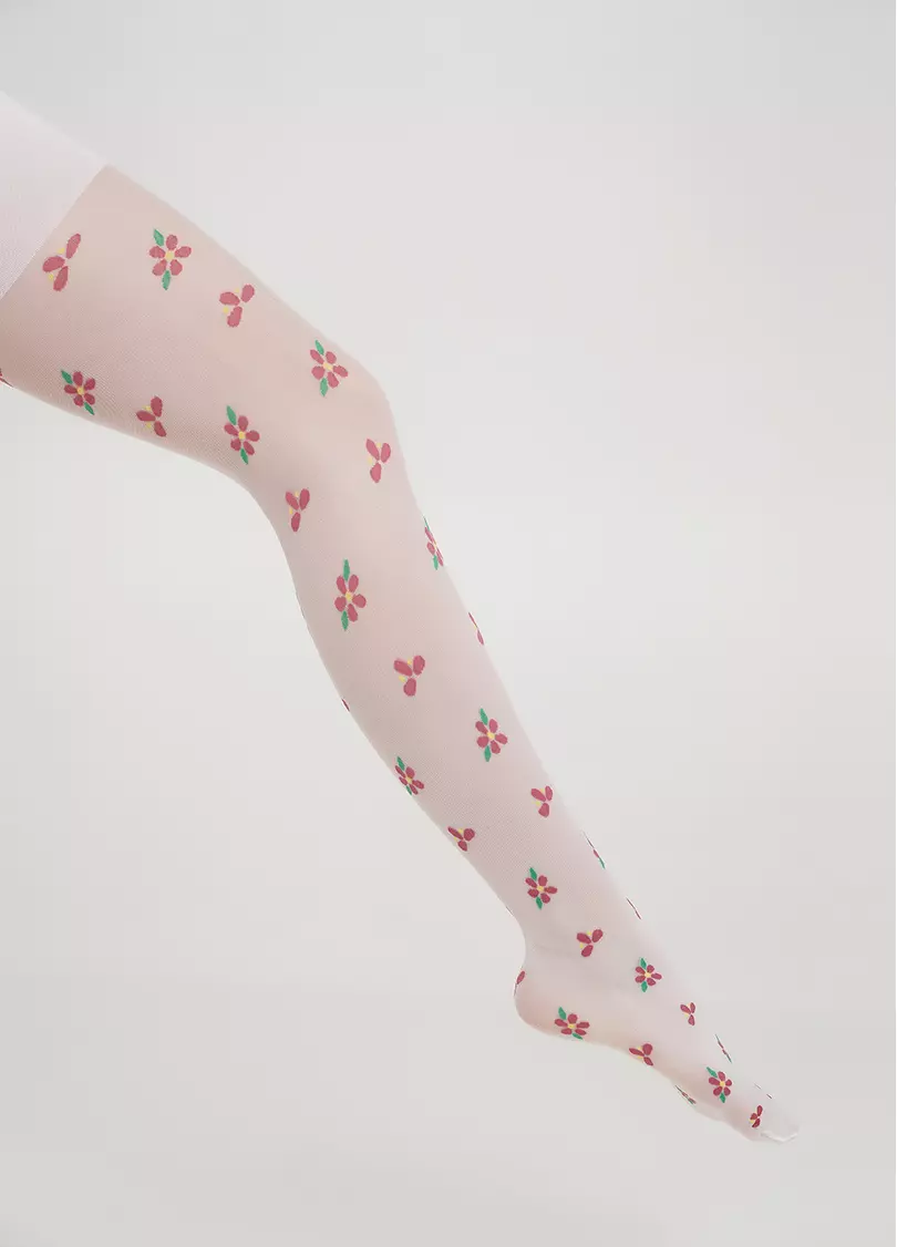 Колготки на девочку ALANA 20 (1) с рисунком bianco (белый)