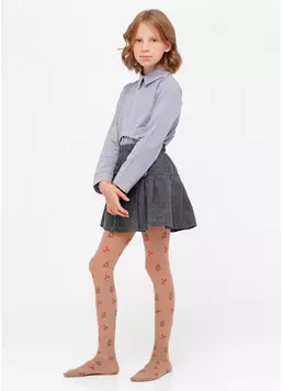 Колготки на девочку ALANA 20 (1) с рисунком glace (бежевый) Колготки на девочку ALANA 20 (1) с рисунком glace (бежевый)