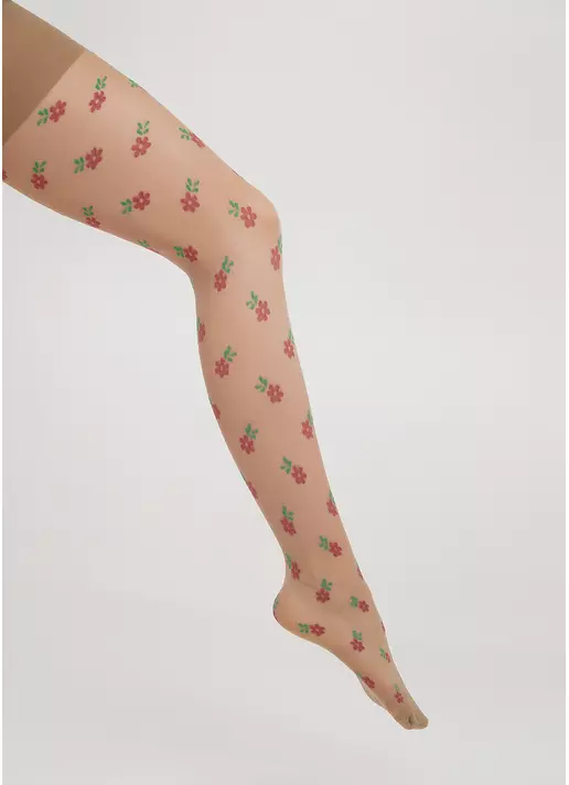 Капроновые колготки для девочек ALANA 20 (2) с рисунком glace (бежевый)