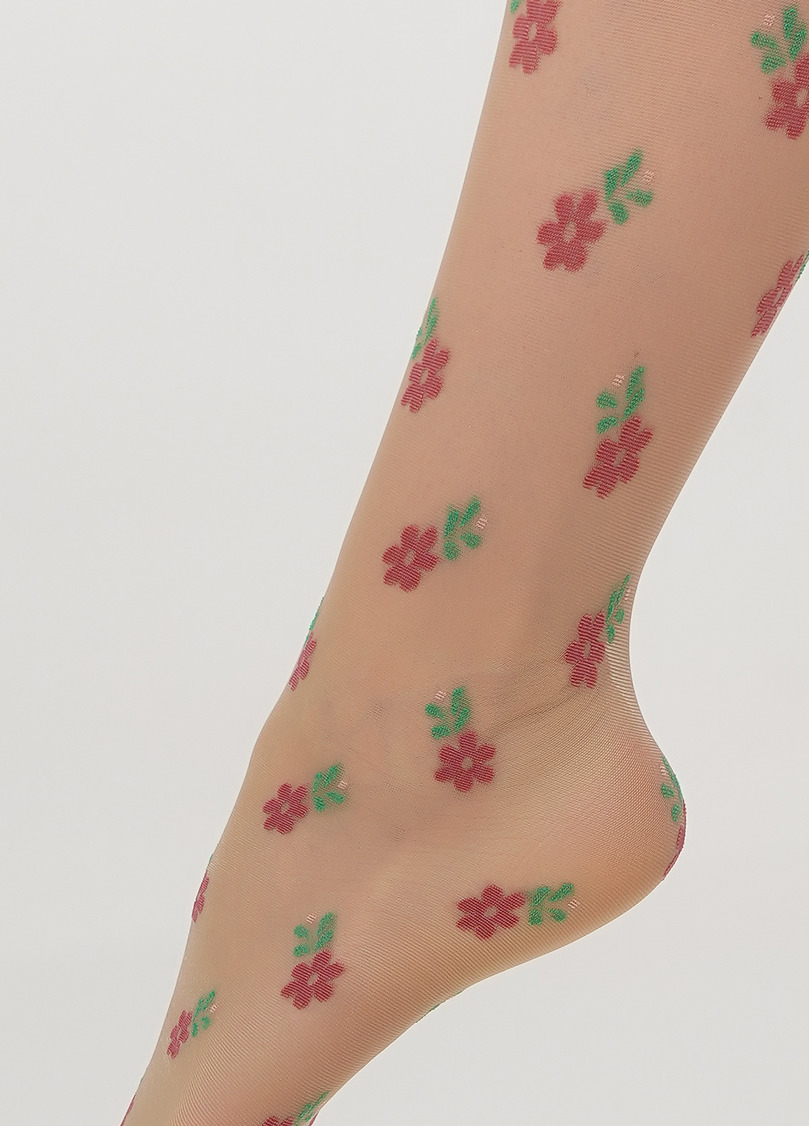 Капроновые колготки для девочек ALANA 20 (2) с рисунком glace (бежевый)