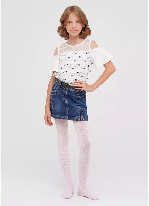 Колготки на дівчинку з бавовни ALISA (1) nero (чорний)