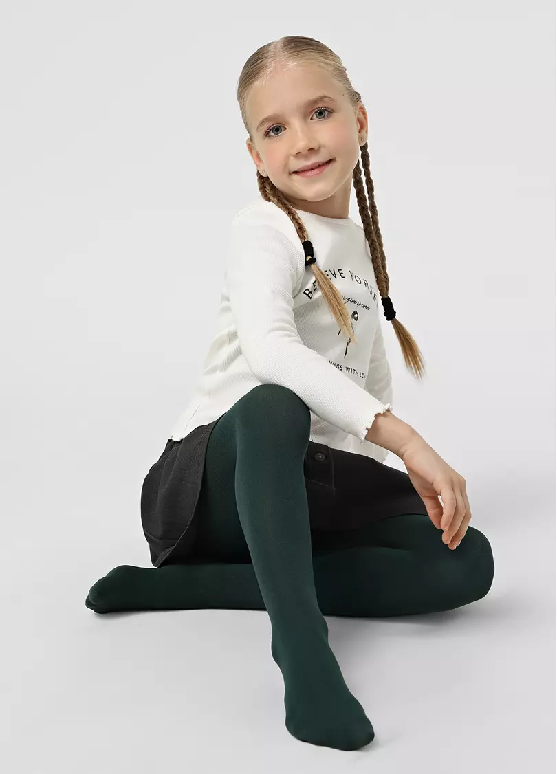 Дитячі теплі колготки BETTY 80 botella (зелений)