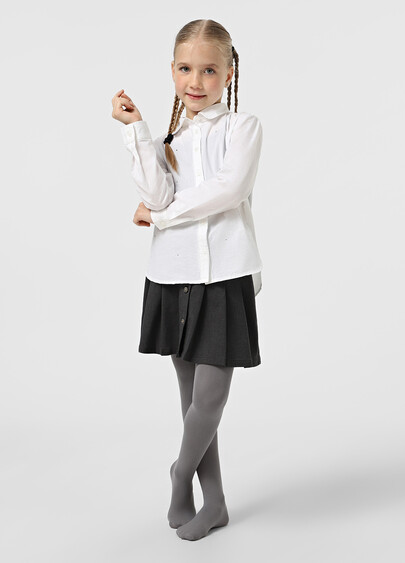 Детские теплые колготки BETTY 80 grafite (серый)