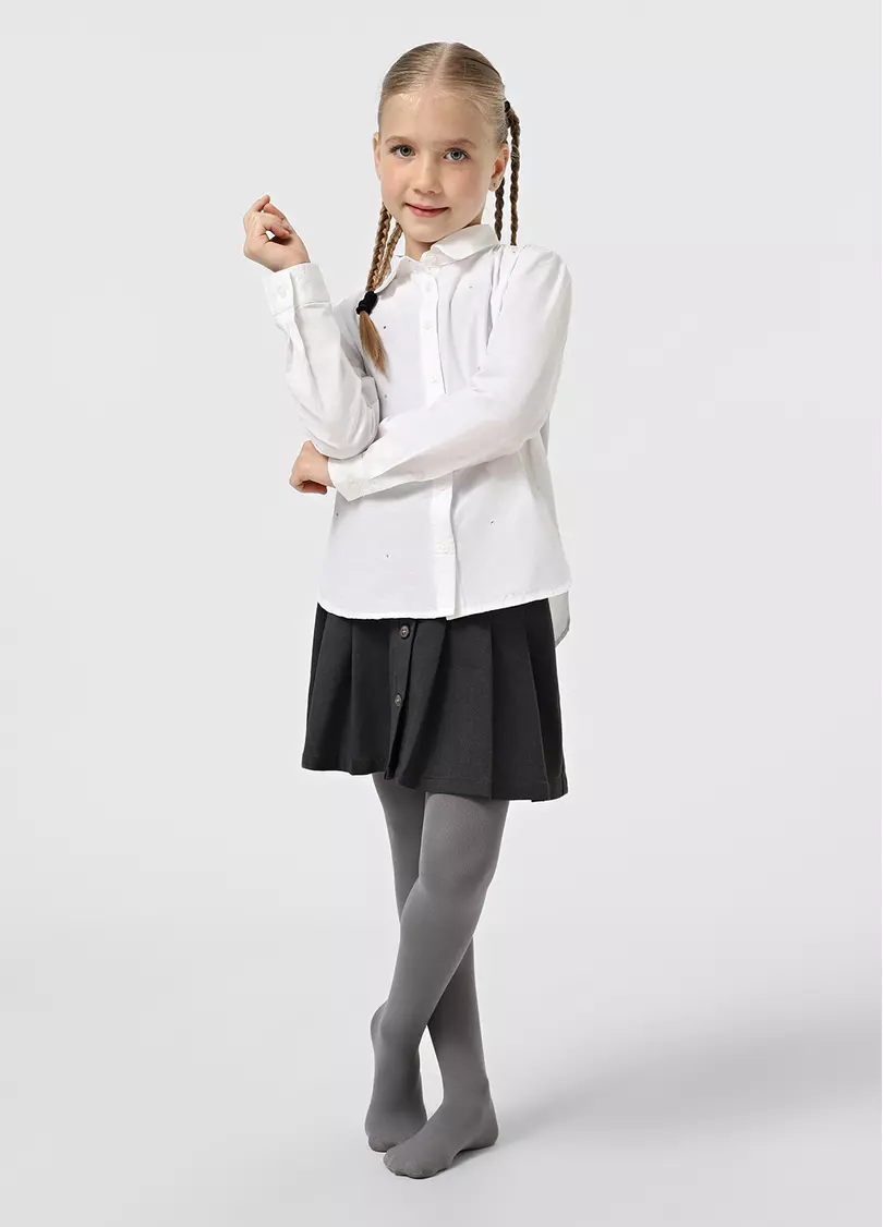 Детские теплые колготки BETTY 80 grafite (серый)