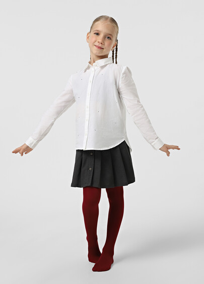 Детские теплые колготки BETTY 80 granato (бордовый)