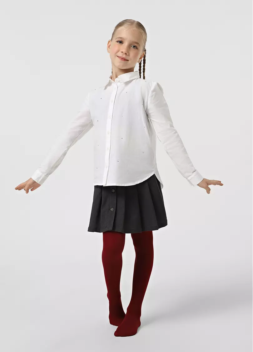 Дитячі теплі колготки BETTY 80 granato (бордовий)