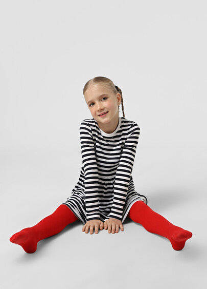 Детские теплые колготки BETTY 80 scarlet (красный)