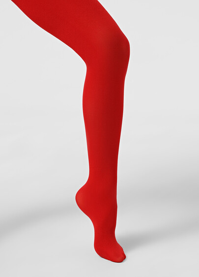 Детские теплые колготки BETTY 80 scarlet (красный)
