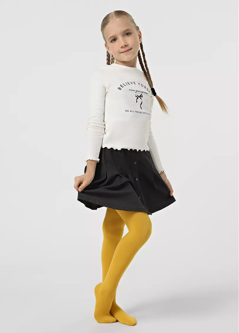 Детские теплые колготки BETTY 80 yellow moon (желтый)