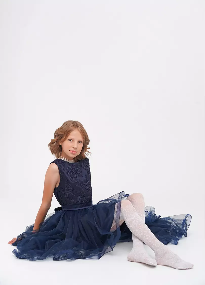 Детские капроновые колготки с рисунком CARLY 40 (2) bianco (белый)