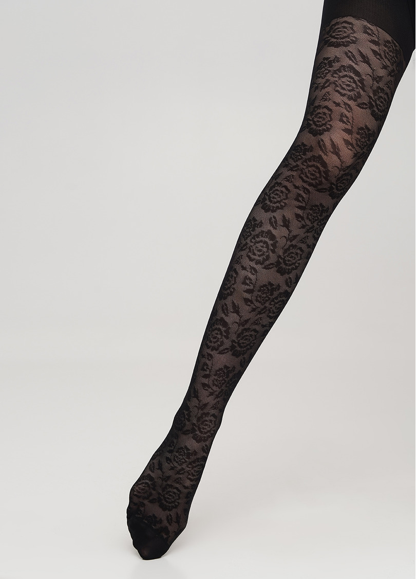 Дитячі капронові колготки з малюнком CARLY 40 (2) nero (чорний)