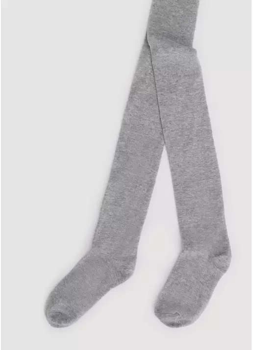 Меланжеві колготки з бавовни дитячі D025 KIDS CLASSIC MELANGE light grey melange (меланж)