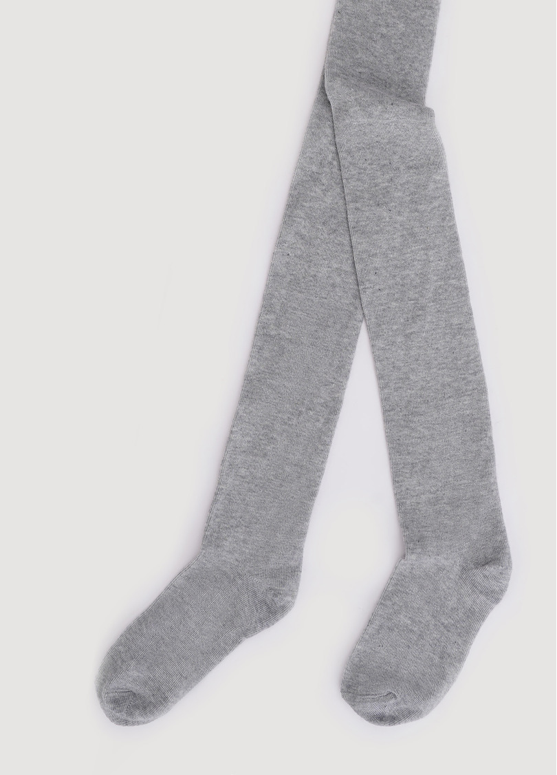 Меланжеві колготки з бавовни дитячі D025 KIDS CLASSIC MELANGE light grey melange (меланж)
