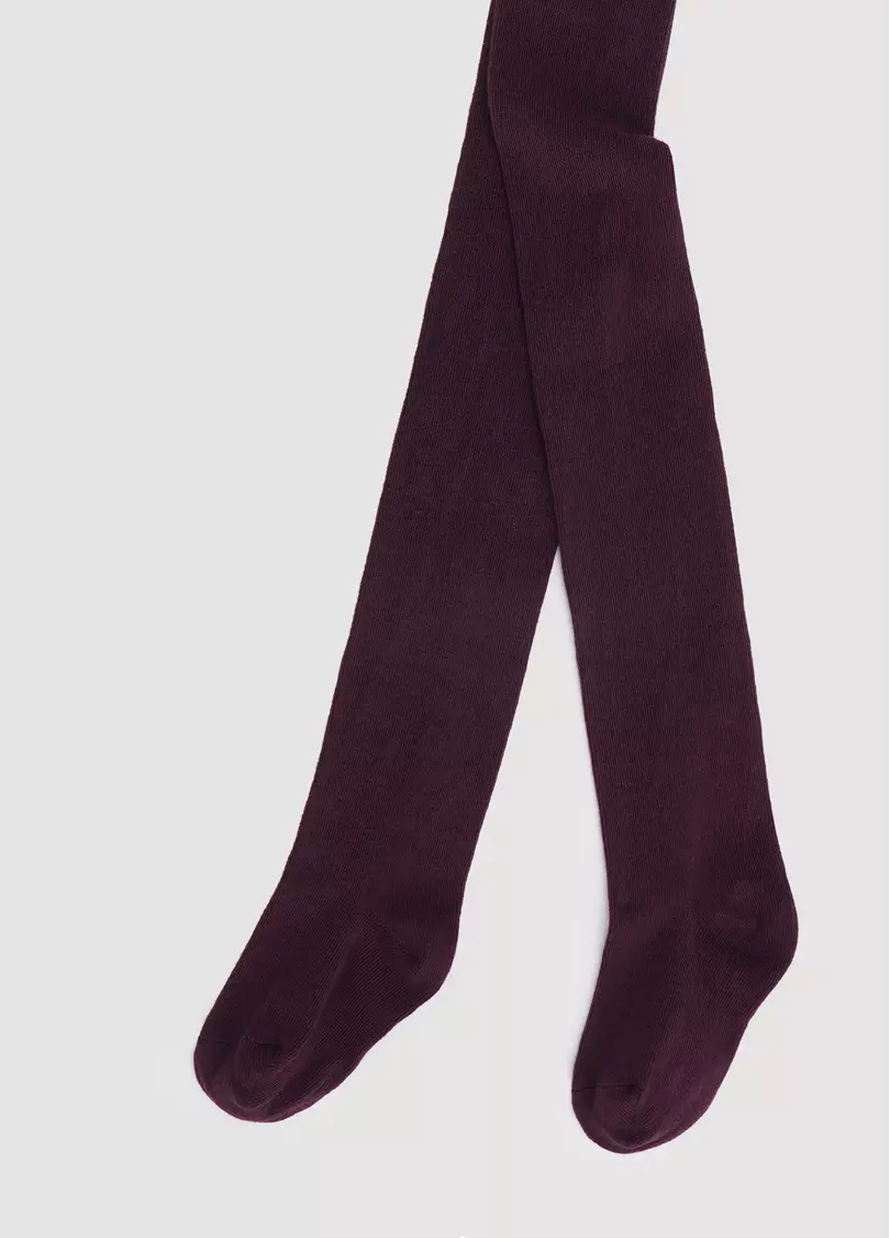 Детские хлопковые колготки D025 KIDS CLASSIC marsala (бордовый)