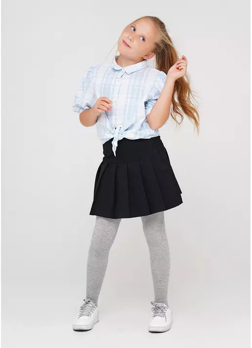 Теплые колготки детские D025 TEEN GIRL CLASSIC MELANGE light grey melange (меланж)