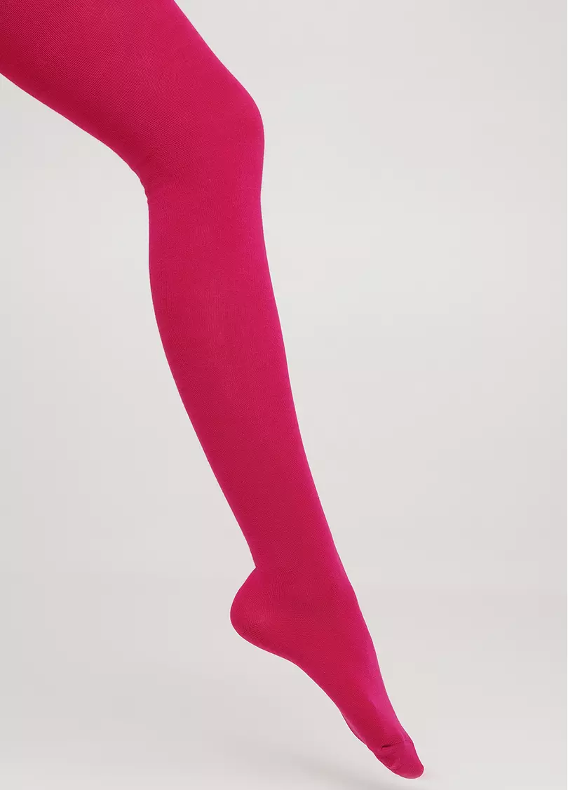 Детские хлопковые колготки D025 TEEN GIRL CLASSIC fuxia (фуксия)