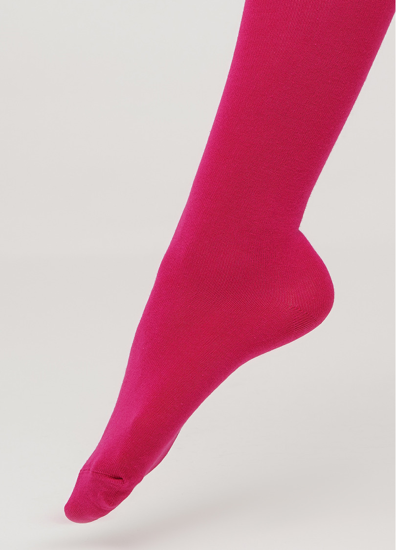 Детские хлопковые колготки D025 TEEN GIRL CLASSIC fuxia (фуксия)