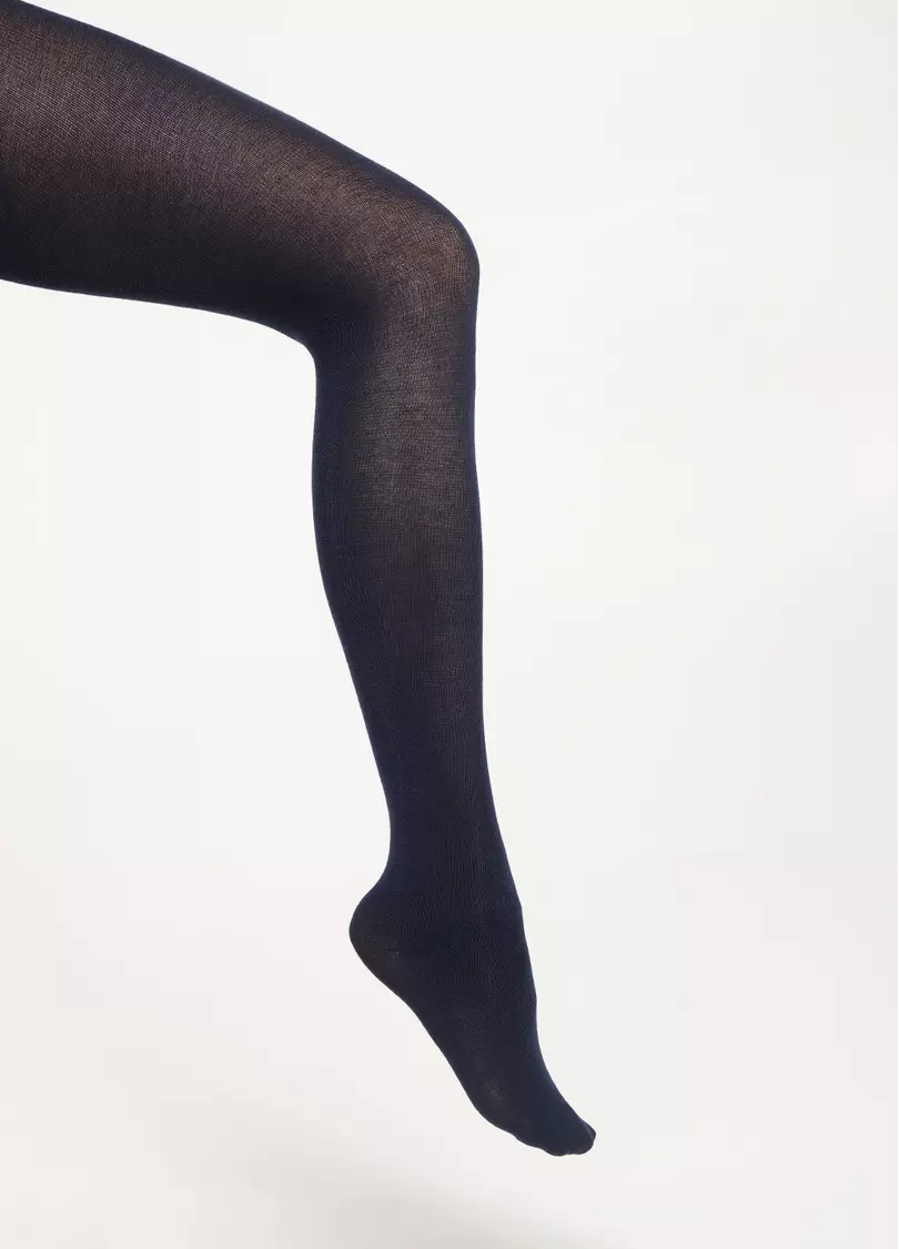 Детские хлопковые колготки D025 TEEN GIRL CLASSIC navy (синий)