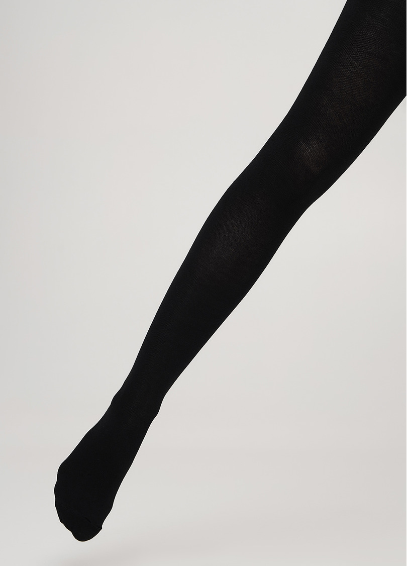 Детские хлопковые колготки D025 TEEN GIRL CLASSIC nero (черный)