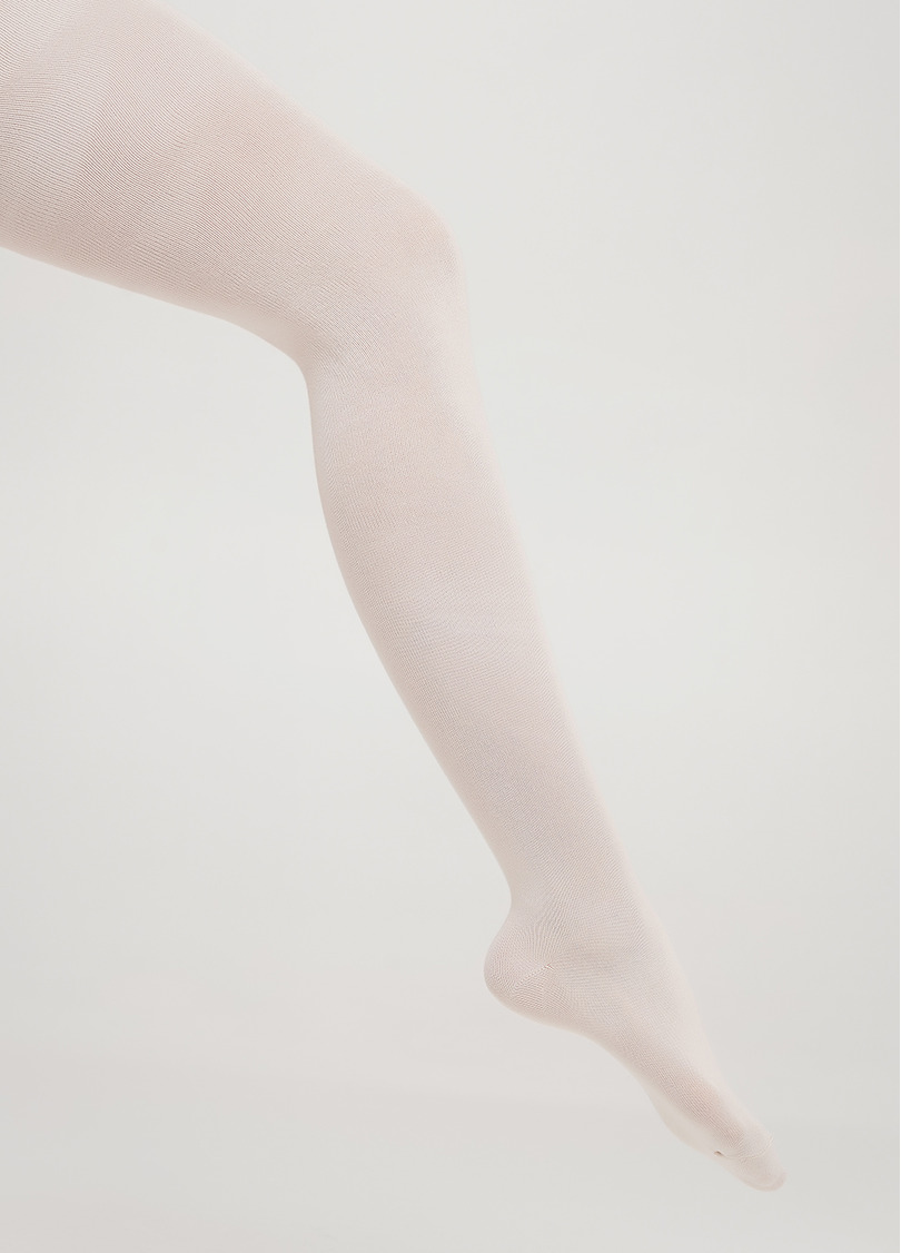 Детские хлопковые колготки D025 TEEN GIRL CLASSIC panna (белый)