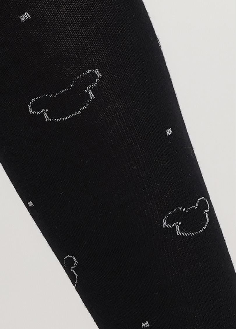 Бавовняні колготки для підлітків з малюнком D089 TEEN GIRL black (чорний)