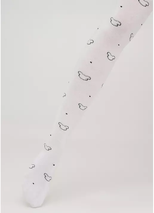 Бавовняні колготки для підлітків з малюнком D089 TEEN GIRL white (білий)