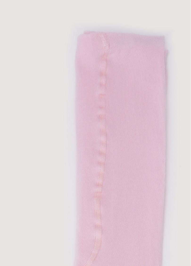 Дитячі колготки з бавовни з зірками з люрексом D095 pearl (рожевий)