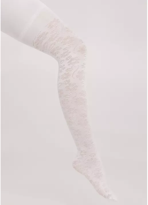 Дитячі колготки з квітковим візерунком DEBBIE 60 bianco (білий)