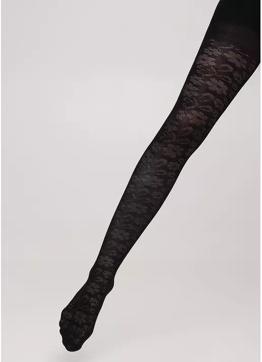 Дитячі колготки з квітковим візерунком DEBBIE 60 nero (чорний) Дитячі колготки з квітковим візерунком DEBBIE 60 nero (чорний)