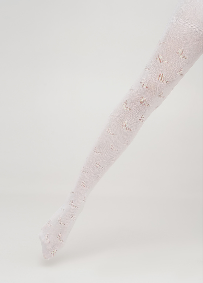 Колготки для девочки DEBBIE 60 (2) с рисунком bianco (белый)