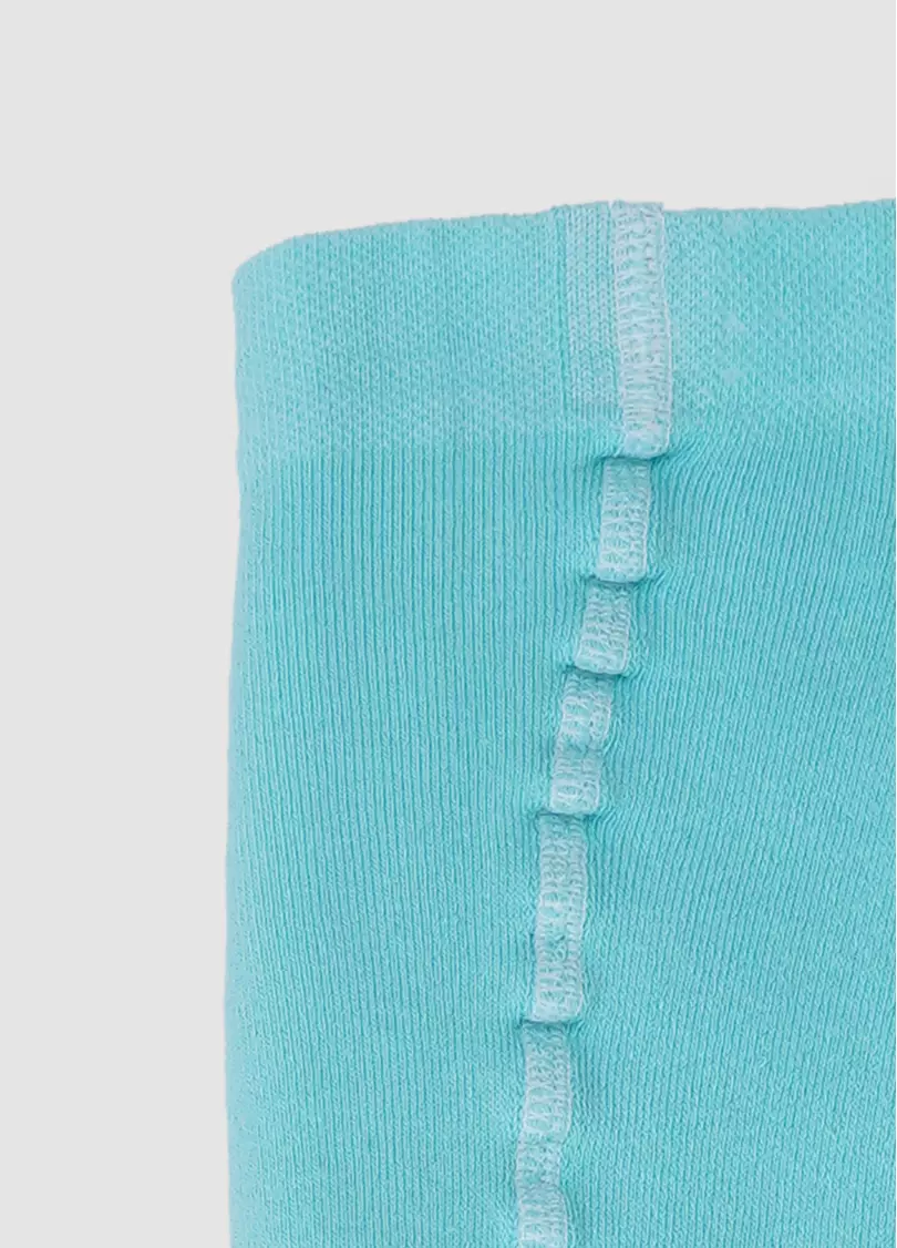 Дитячі колготки махрові в смужку з малюнками сов DTe-002 light mint (зелений)