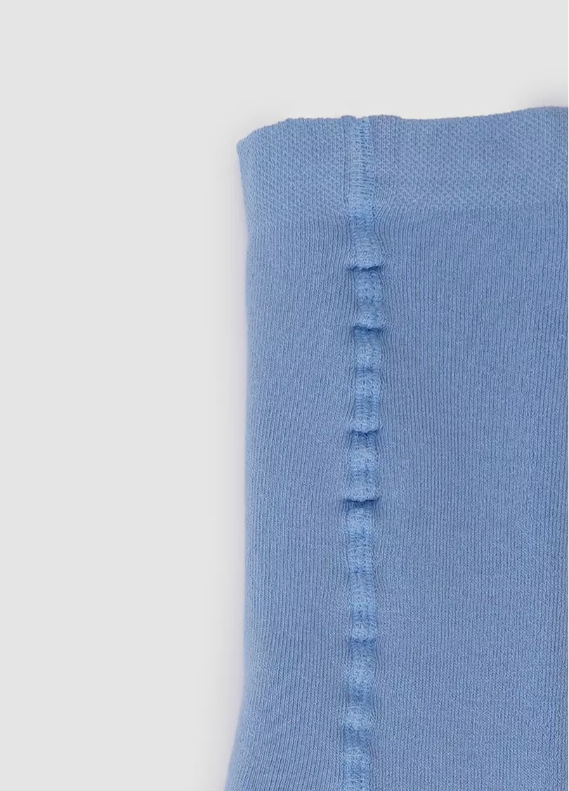 Детские колготки махровые с рисунком DTe-003 baby blue (голубой)
