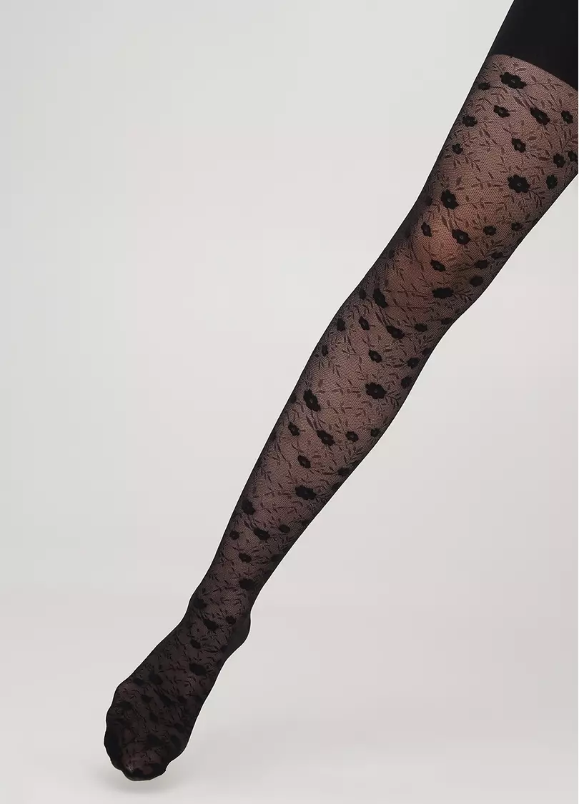 Дитячі капронові колготки з малюнком ELIZA 20 (2) nero (чорний)