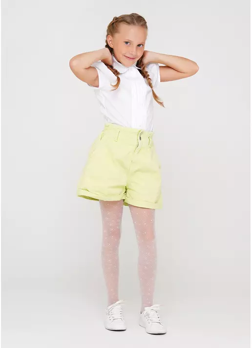 Капроновые колготки детские с рисунком ELIZA 20 (6) bianco (белый)